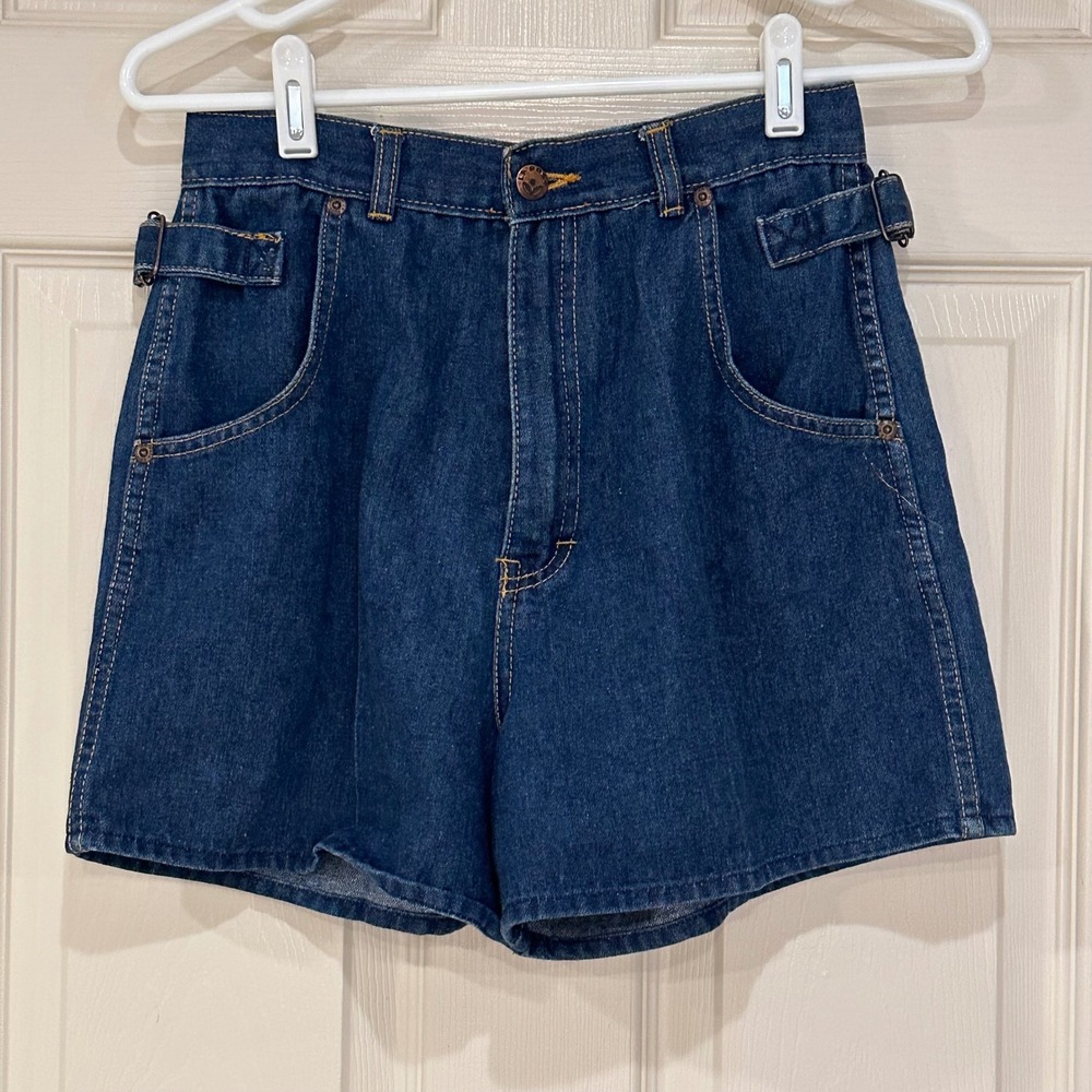 Vintage La Rose Dark Wash High Waisted Denim Shorts Size girls 9/10